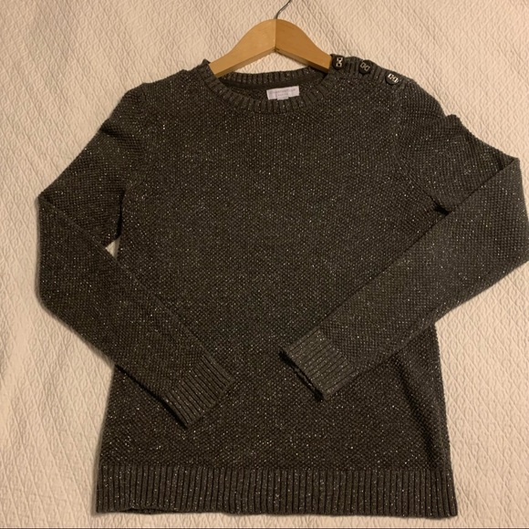 Charter Club Sparkle Grey Sweater Size PM - Picture 6 of 8